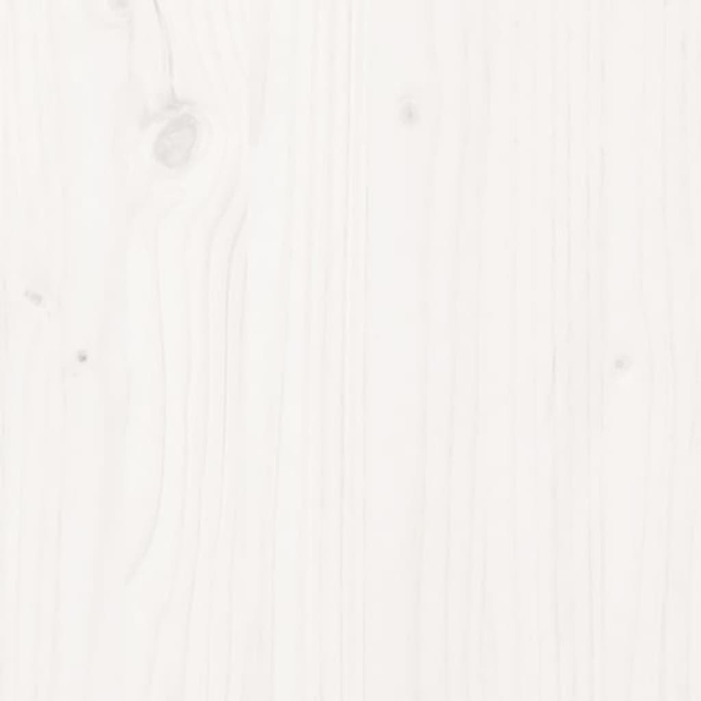 vidaXL Posteljni okvir bel iz trdnega lesa 140x200 cm