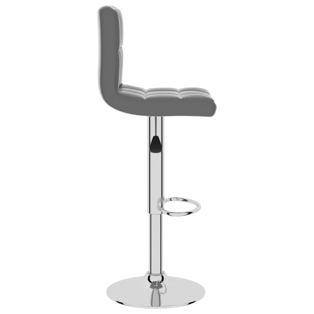 vidaXL Barski stolček sivo umetno usnje