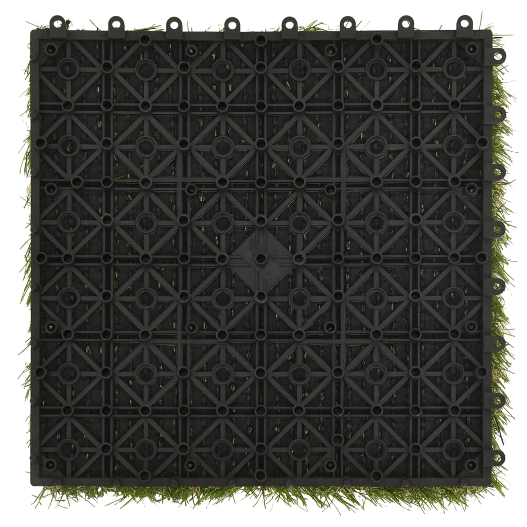 vidaXL Umetna trava plošče 11 kosov zelena 30x30 cm