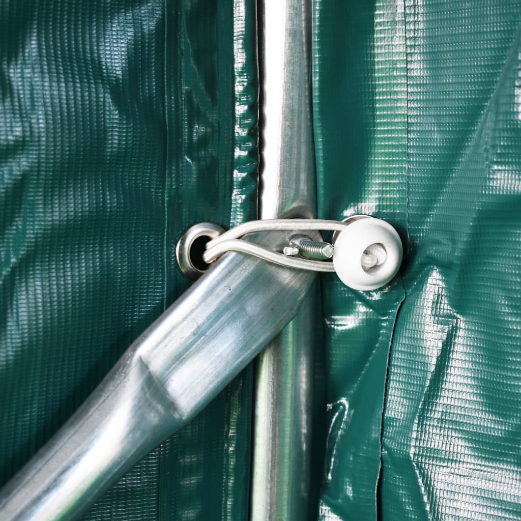 vidaXL Garažni šotor PVC 2,4x3,6 m zelen