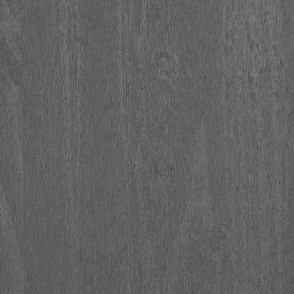 vidaXL Zgornja omarica HAMAR svetlo siva 85x35x100 cm trdna borovina