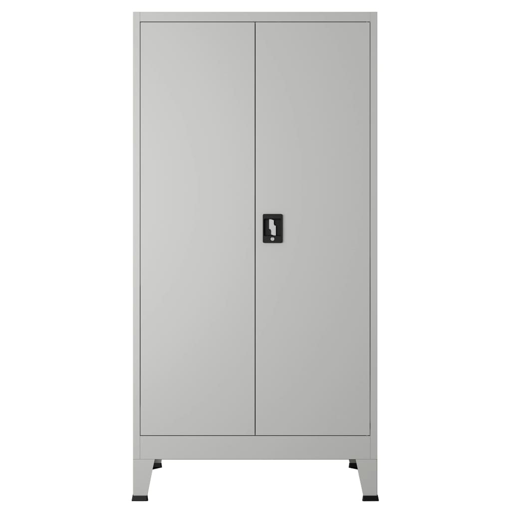 vidaXL Pisarniška omara z 2 vrati jeklo 90x40x180 cm siva