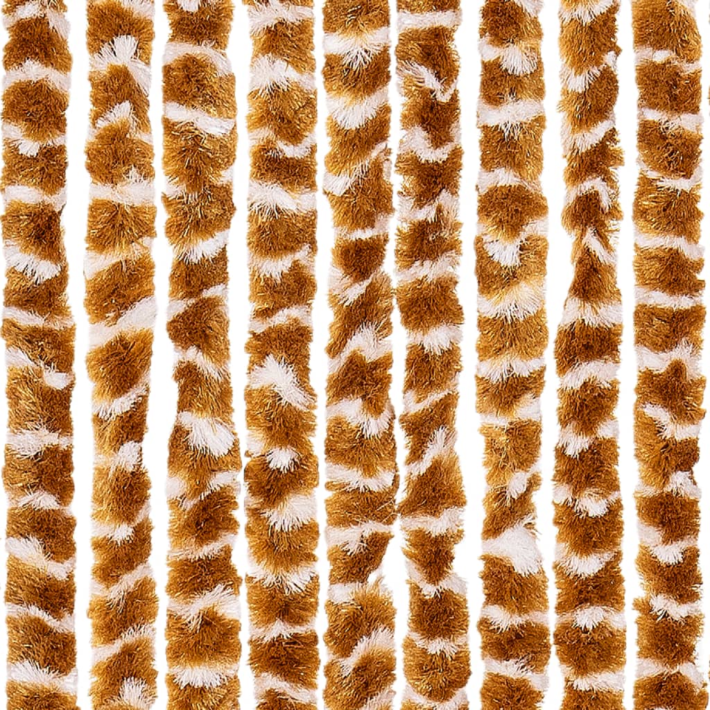 vidaXL Zavesa proti mrčesu oker in bela 100x200 cm šenilja