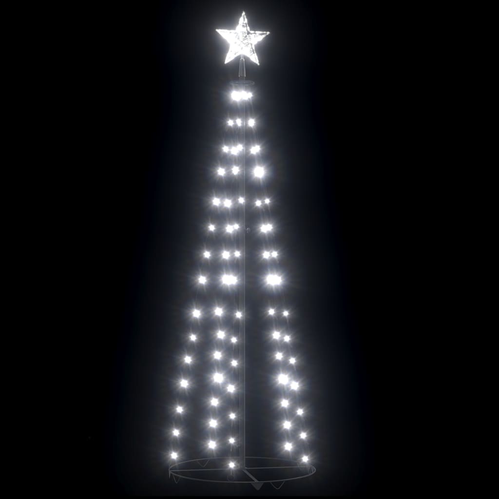 vidaXL Novoletna jelka iz 84 hladno belih LED lučk 50x150 cm