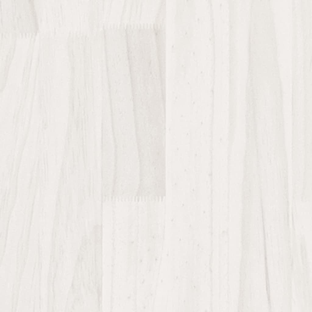 vidaXL Knjižna omara 4-nadstropna bela 100x30x140 cm trdna borovina