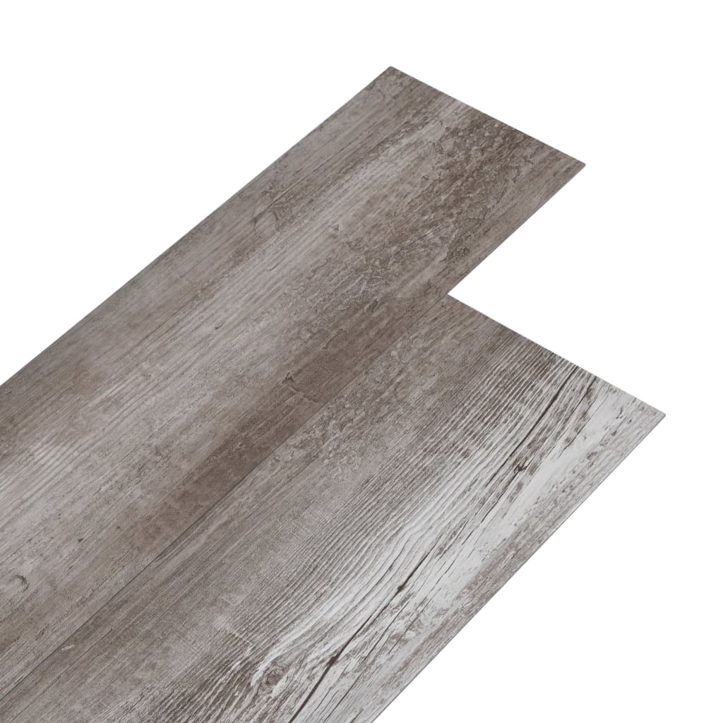 vidaXL Nesamolepilne PVC talne plošče 5,26 m² 2 mm mat les rjave