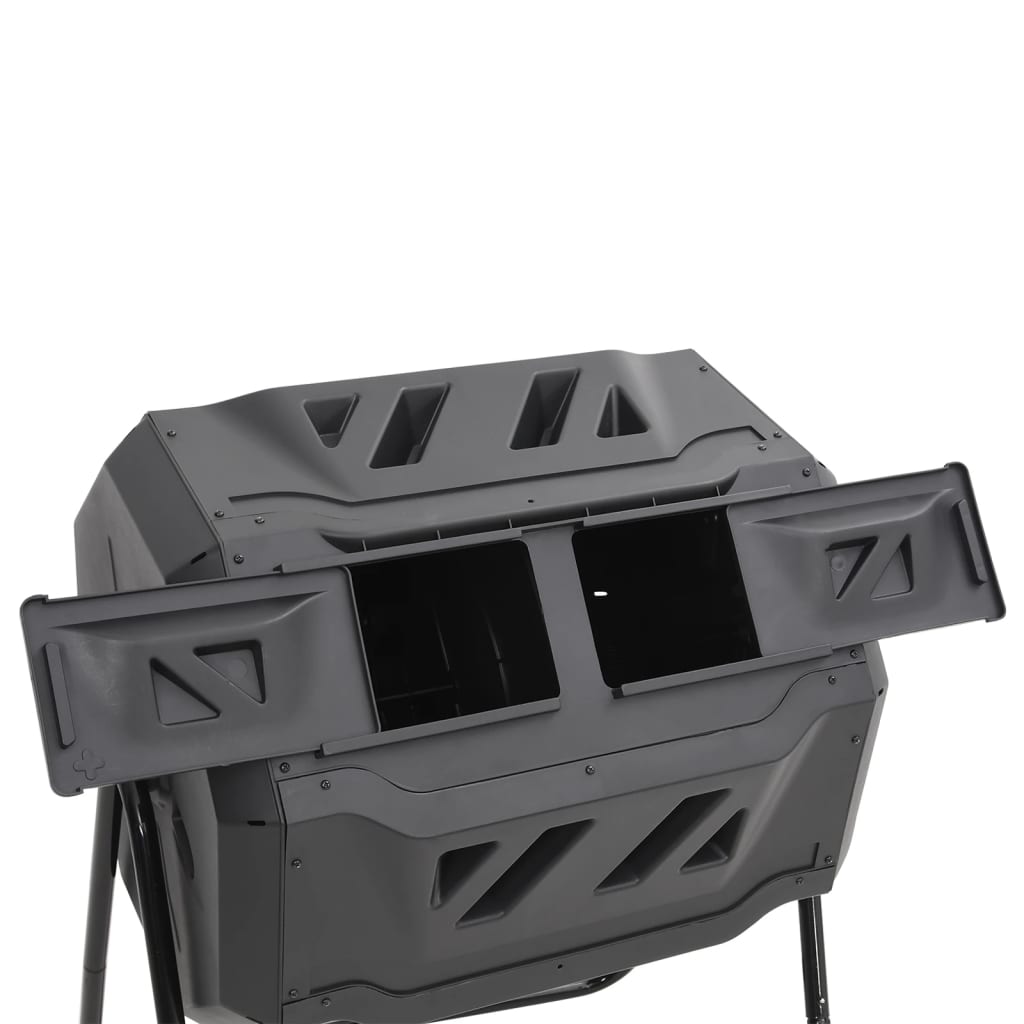 vidaXL Vrtni kompostnik črn 73x64x95 cm 160 L