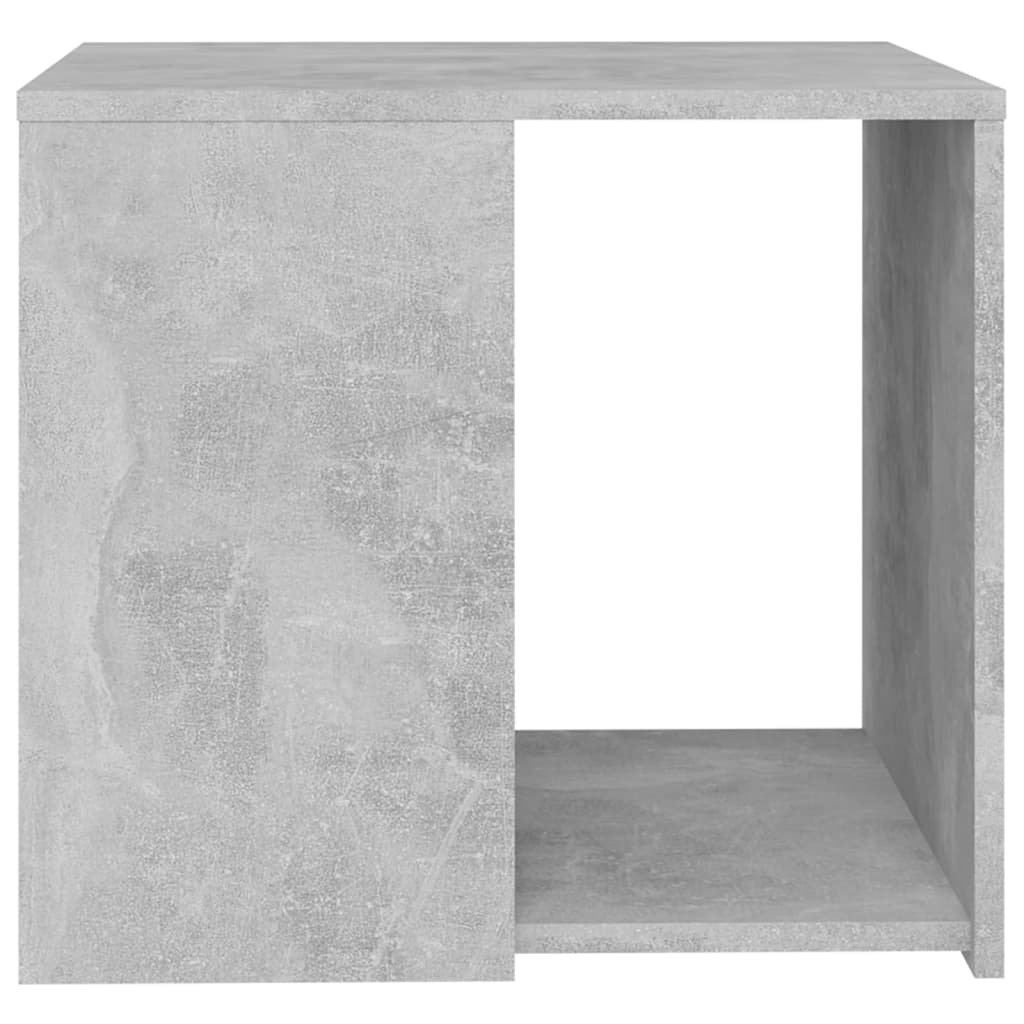 vidaXL Stranska mizica betonsko siva 50x50x45 cm iverna plošča