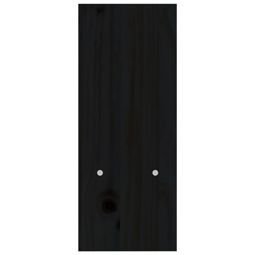 vidaXL Stojalo za zaslon črne barve (39-72)x17x43 cm trdna borovina