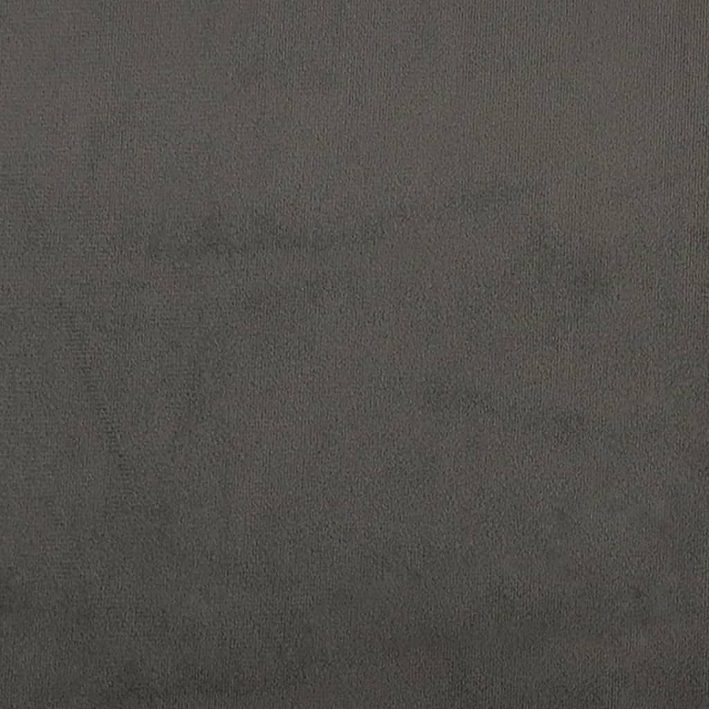 vidaXL Posteljni okvir temno siv 90x200 cm žamet