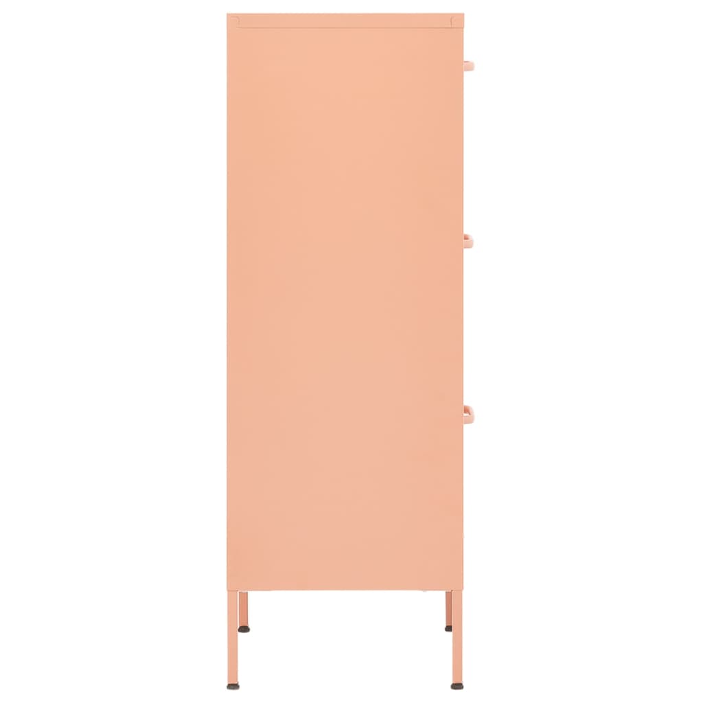 vidaXL Omara za shranjevanje roza 42,5x35x101,5 cm jeklo