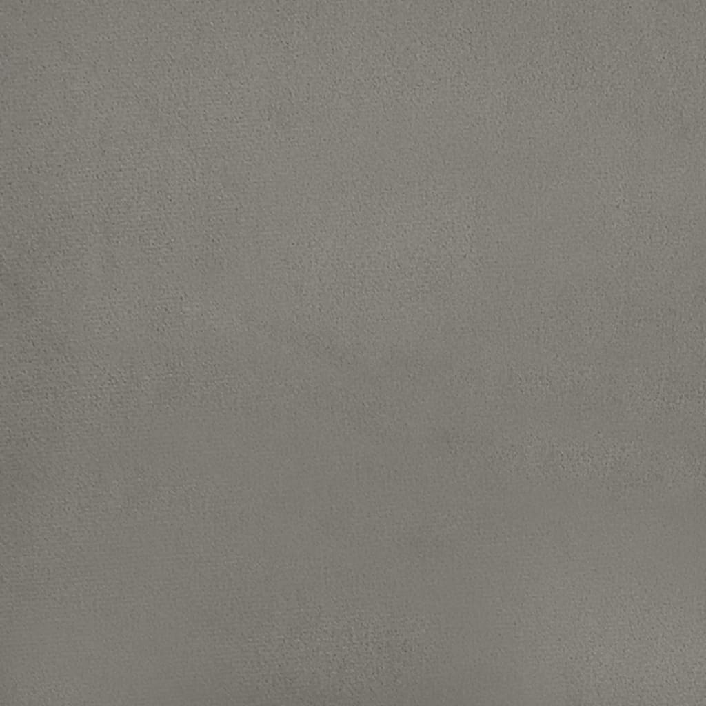 vidaXL Posteljni okvir svetlo siv 90x200 cm žamet