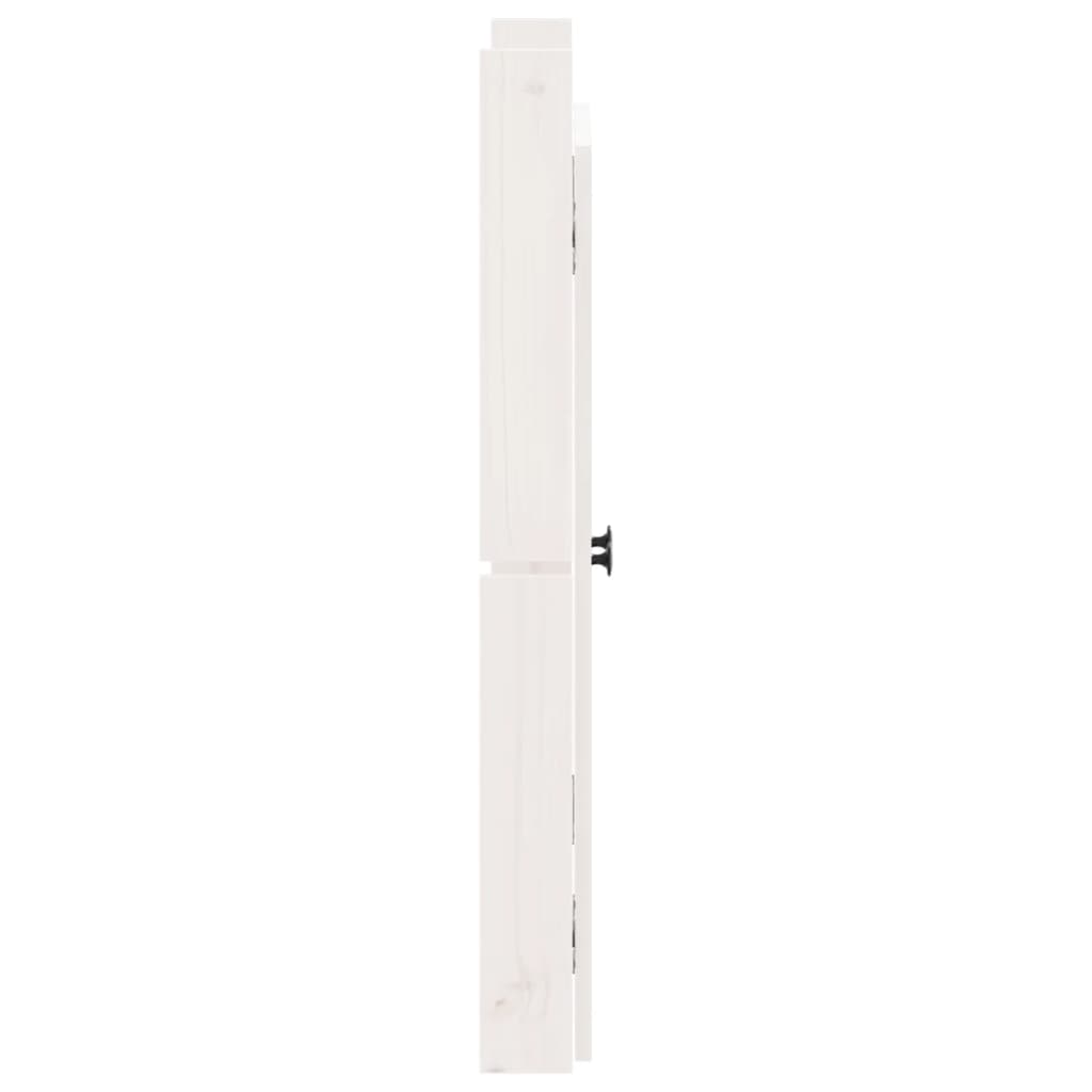 vidaXL Zunanja kuhinjska vrata bela 50x9x82 cm trdna borovina