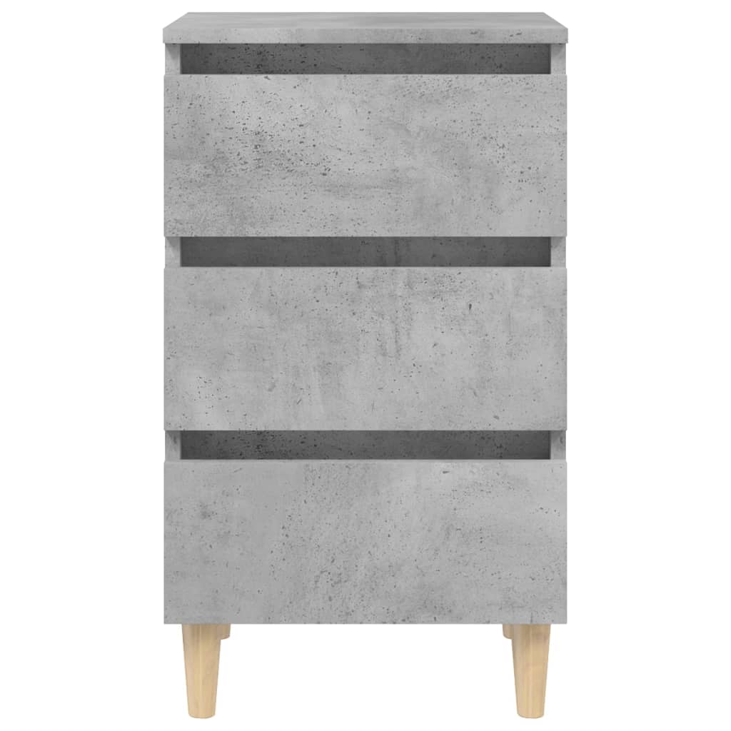 vidaXL Nočna omarica z nogami 2 kosa betonsko siva 40x35x69 cm