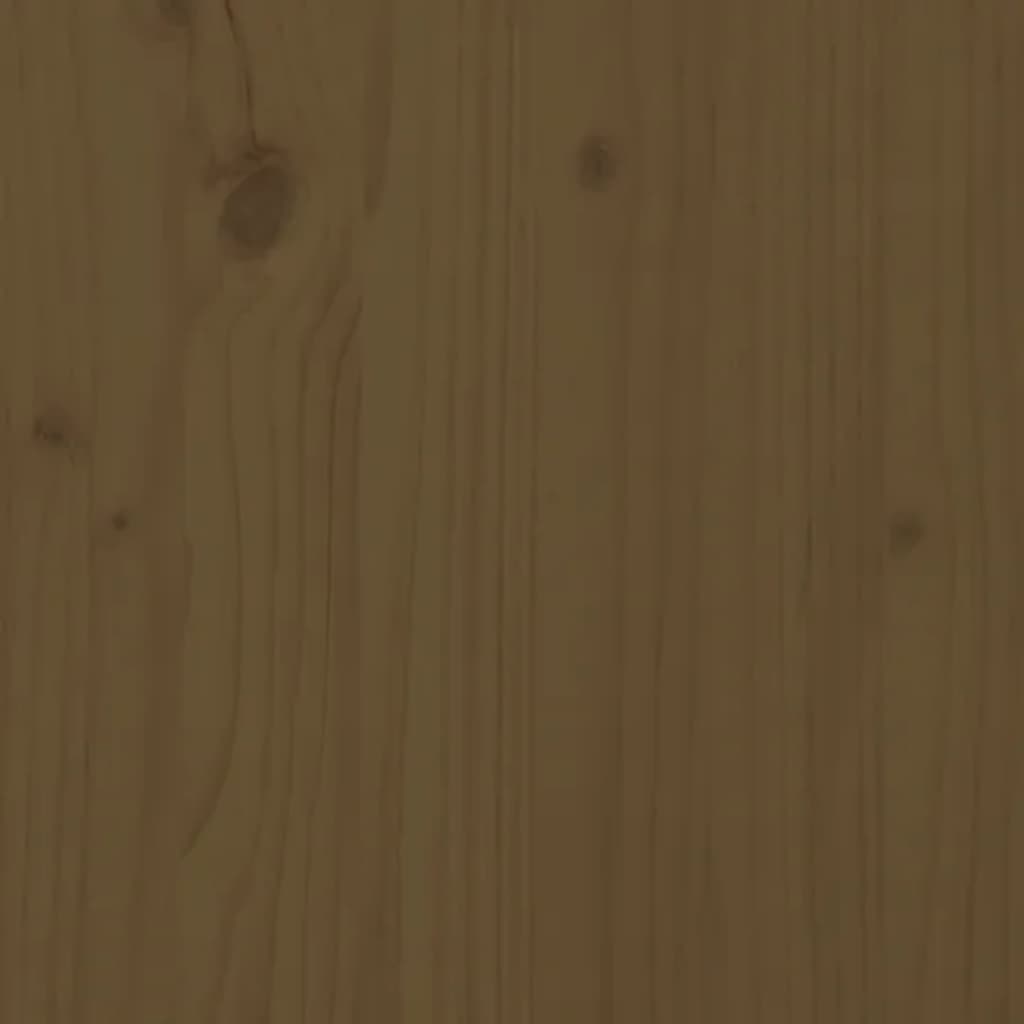 vidaXL Konzolna mizica medeno rjava 90x40x78 cm trdna borovina