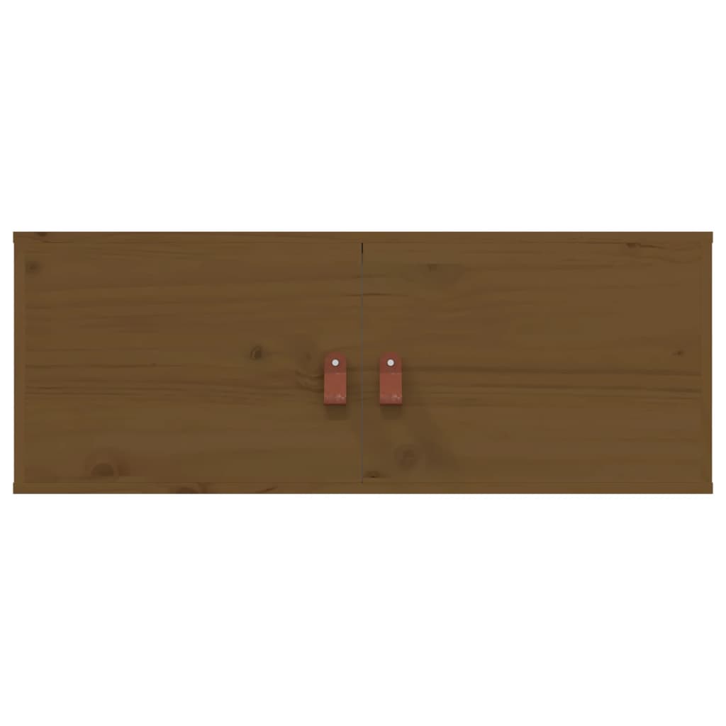 vidaXL Stenska omarica medeno rjava 80x30x30 cm trdna borovina