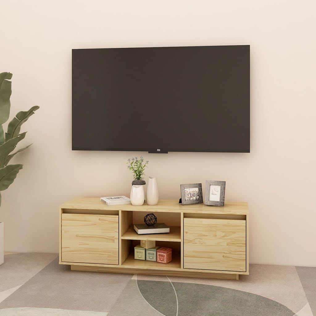 vidaXL TV omarica 110x30x40 cm trdna borovina