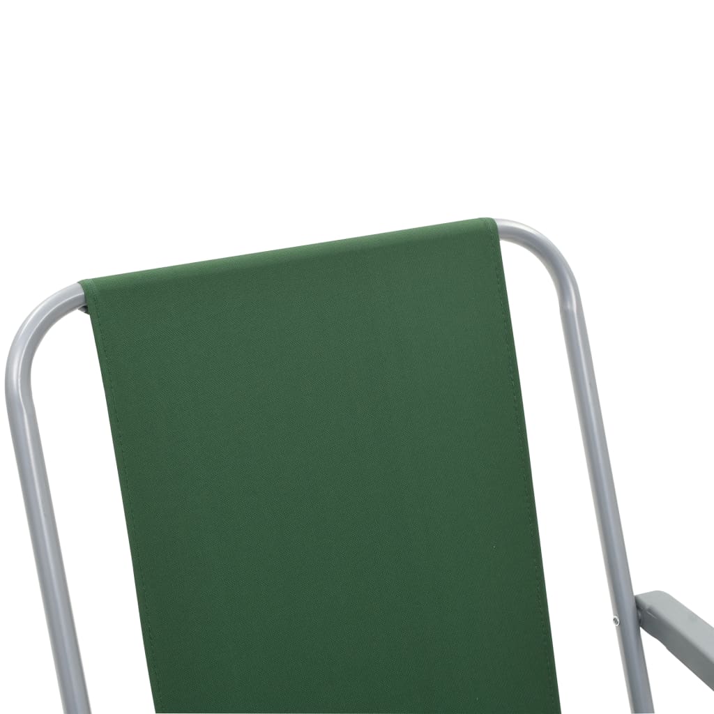 vidaXL Zložljivi stoli za kampiranje 2 kosa 52x59x80 cm zelene barve