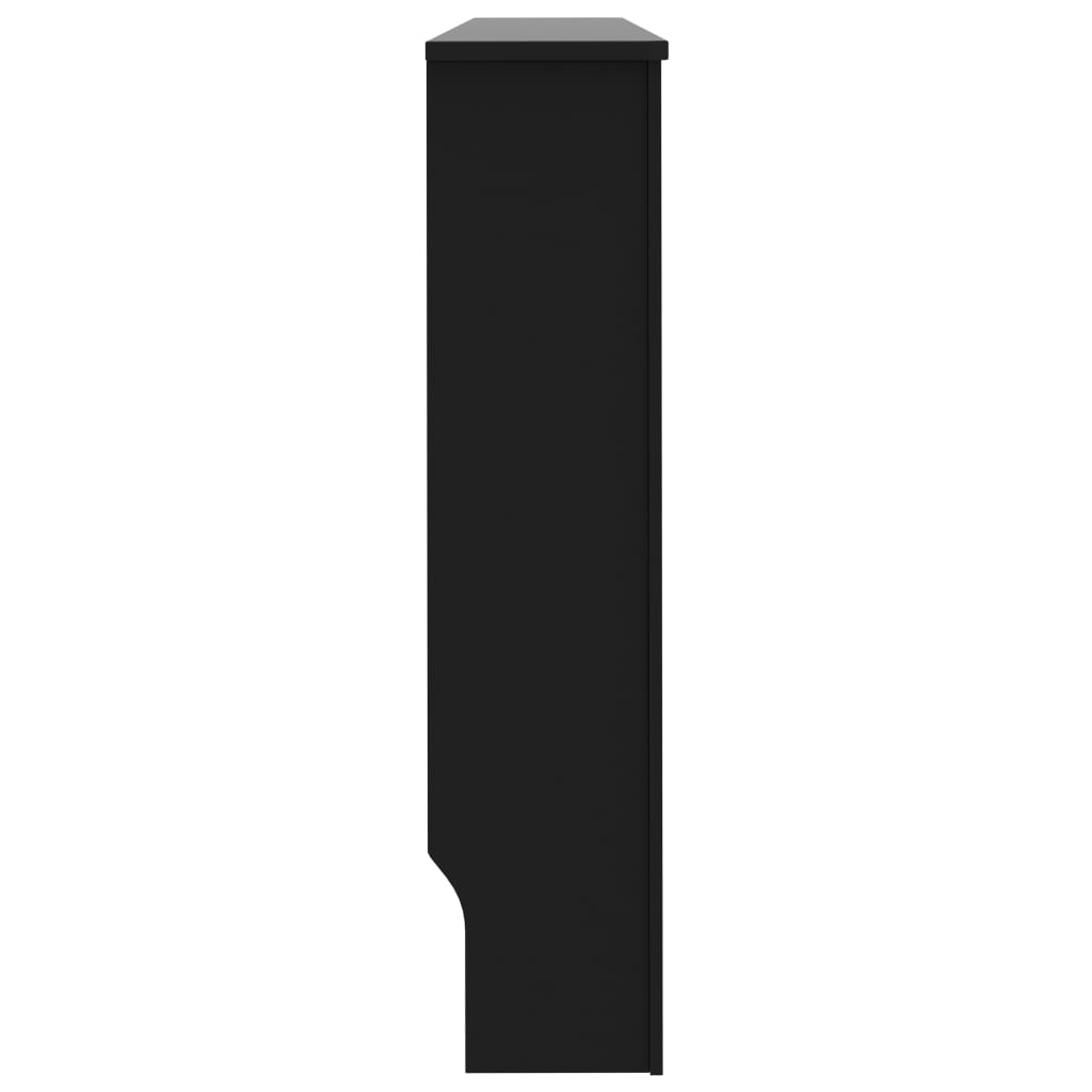vidaXL Pokrov za radiator črn 152x19x81,5 cm mediapan