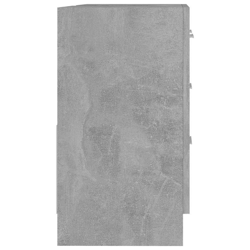 vidaXL Omarica za umivalnik betonsko siva 63x30x54 cm iverna plošča