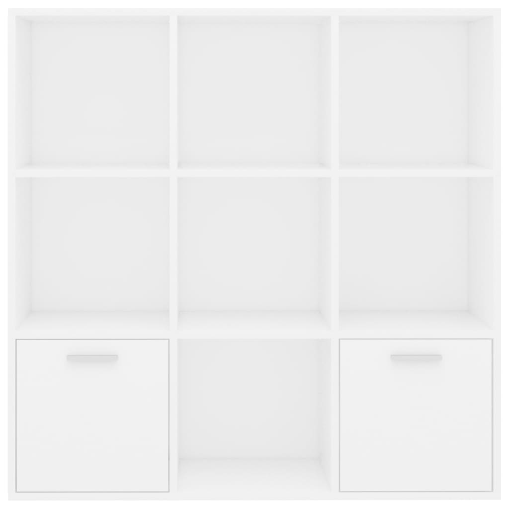 vidaXL Knjižna omara bela 98x30x98 cm iverna plošča