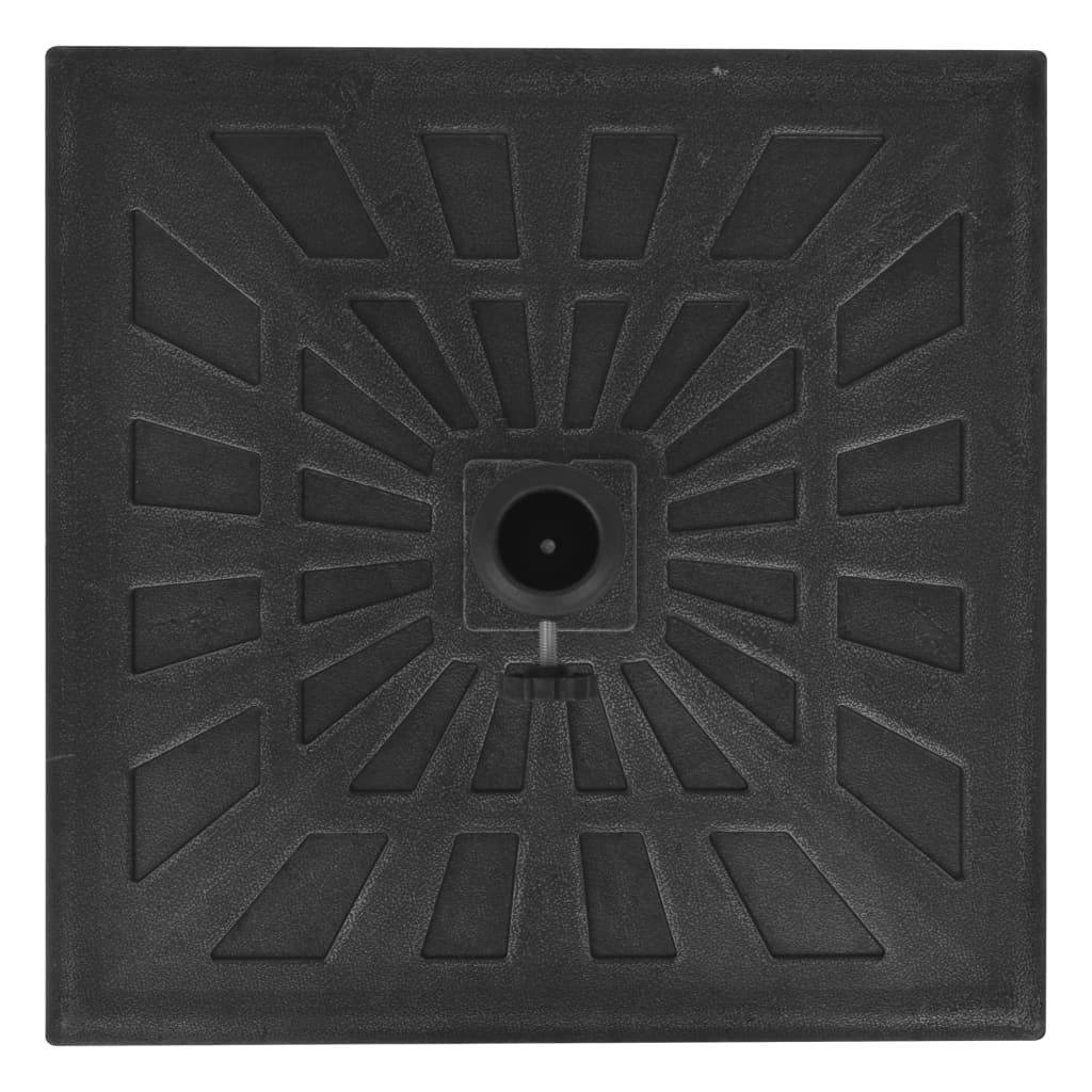 vidaXL Podstavek za senčnik kvadraten črne barve 19 kg