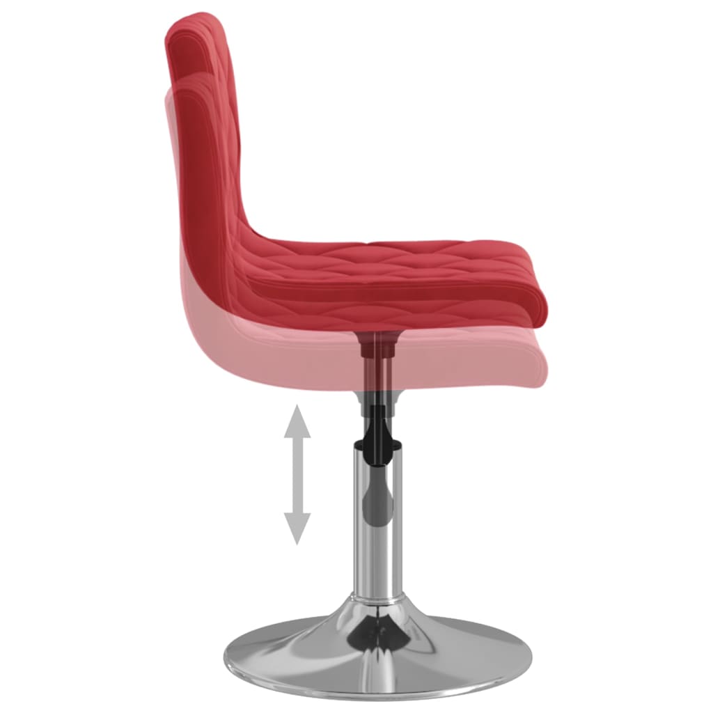 vidaXL Barski stolček vinsko rdeč žamet