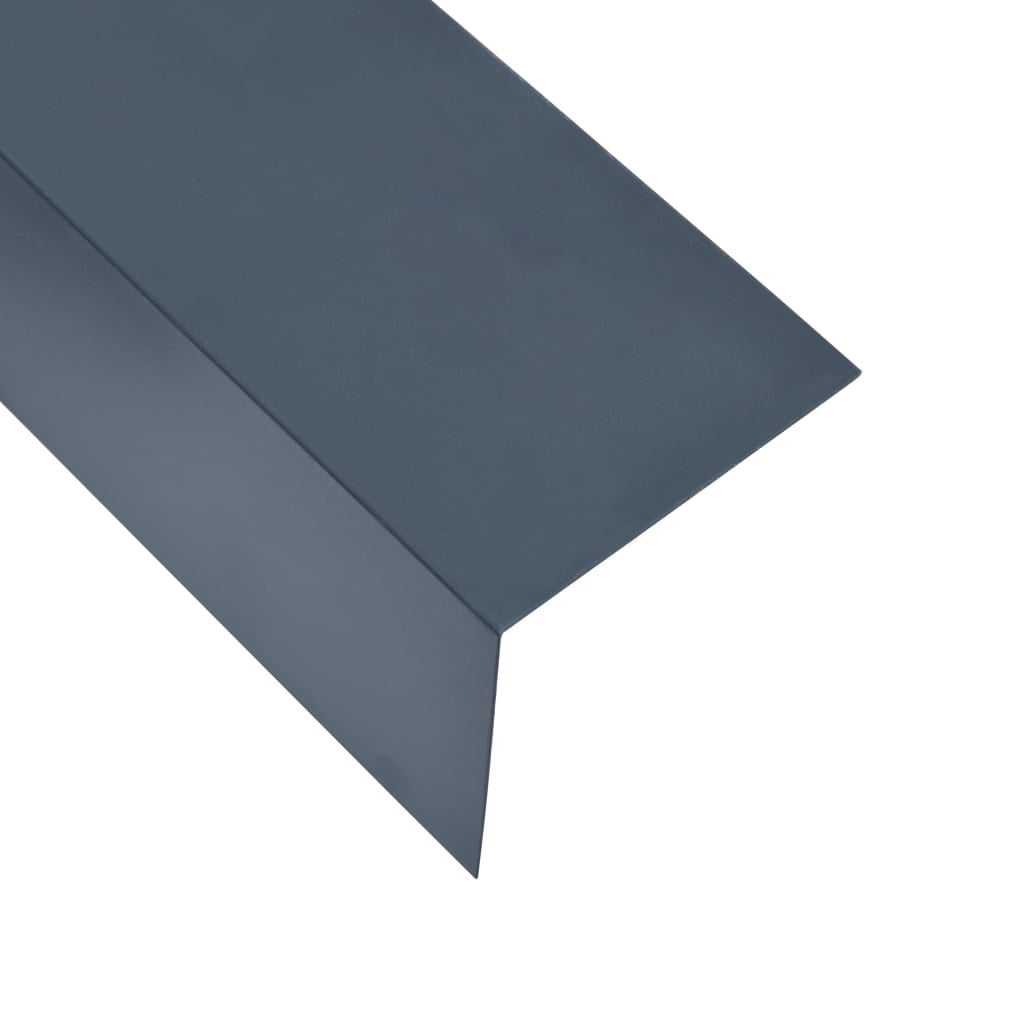 vidaXL Kotne plošče L-oblike 90° 5 kosov antracitne 170 cm 100x100 mm