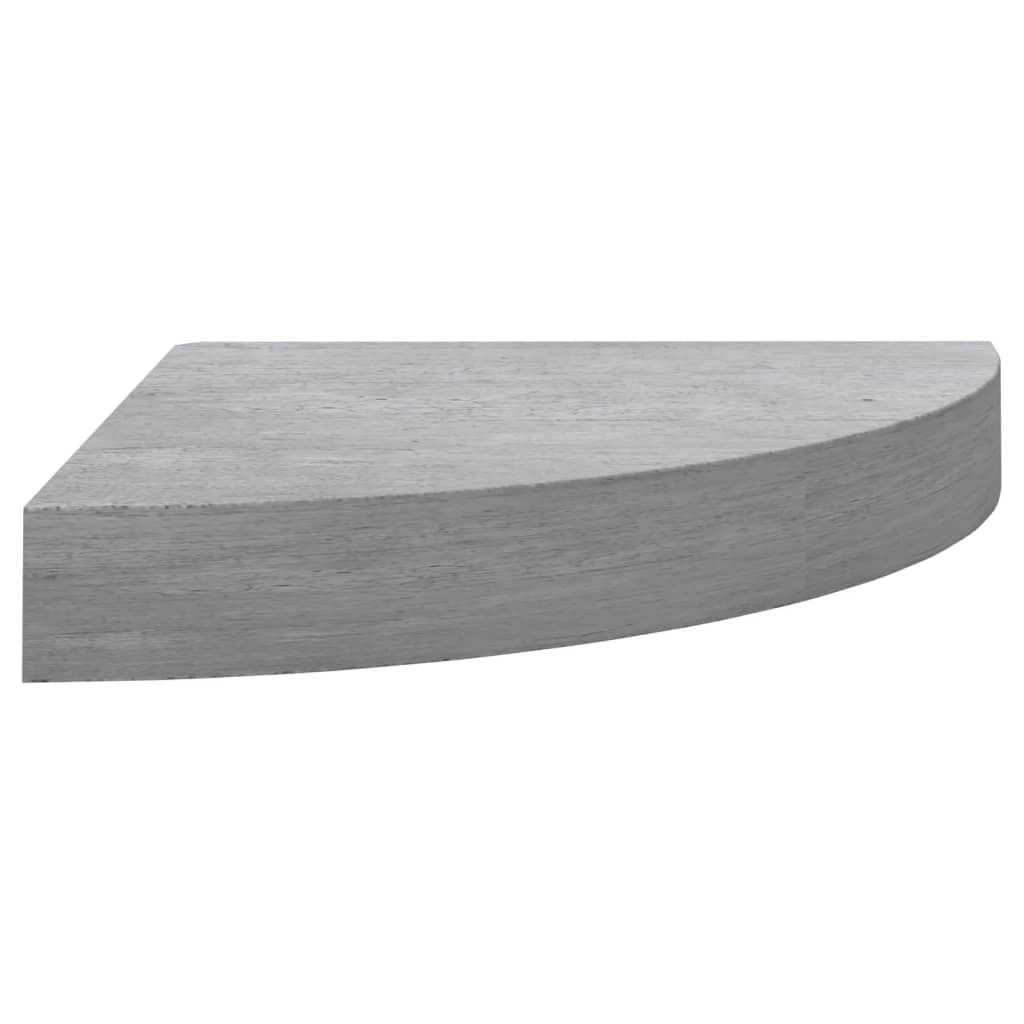 vidaXL Kotna stenska polica betonsko siva 25x25x3,8 cm MDF