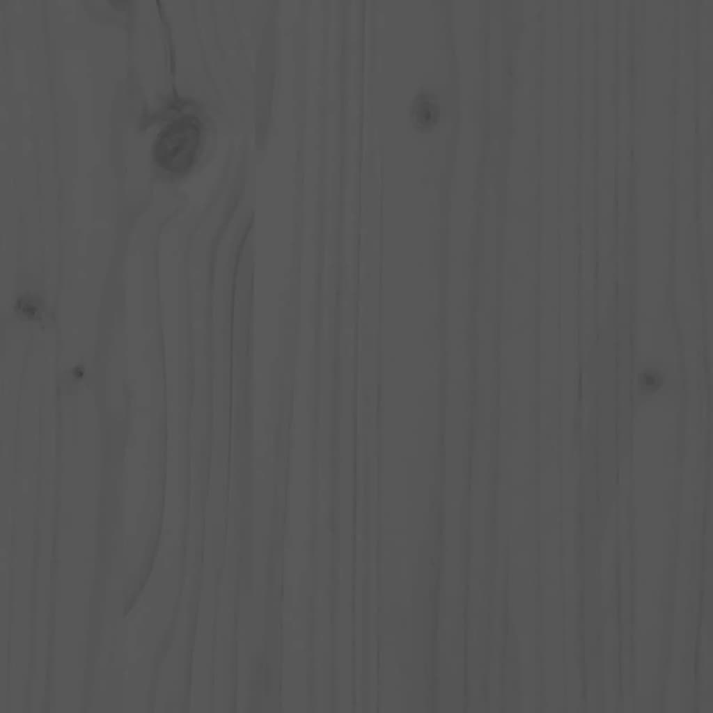 vidaXL Postelja za starejše siva 135x190 cm trdna borovina
