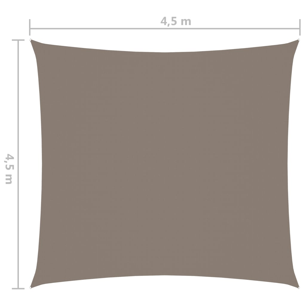 vidaXL Senčno jadro oksford blago kvadratno 4,5x4,5 m taupe