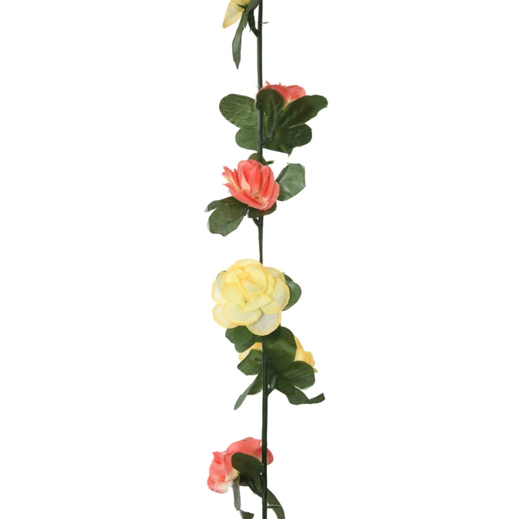 vidaXL Girlanda iz umetnega cvetja 6 kosov sončno rdeča 250 cm