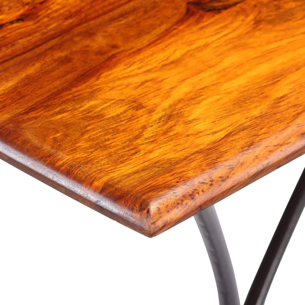 vidaXL Klubska mizica zaobljene noge trden palisander 110x60x39 cm