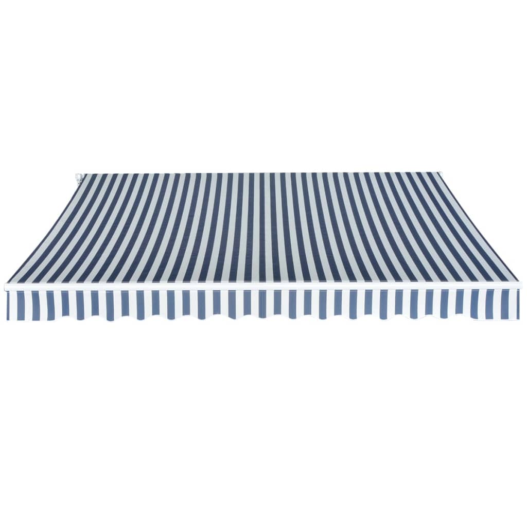 vidaXL Ročno zložljiva tenda 350 cm modro/bela