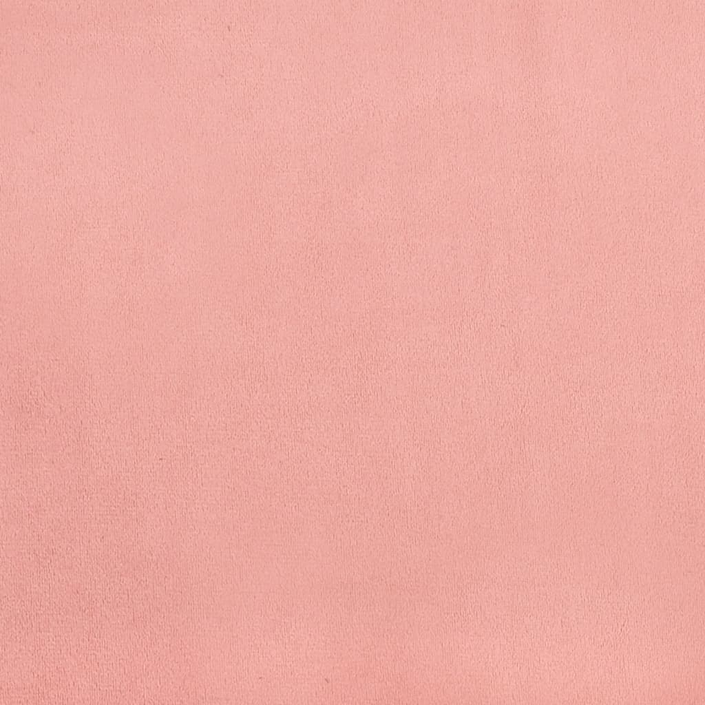 vidaXL Vzglavje z ušesi roza 203x23x118/128 cm žamet