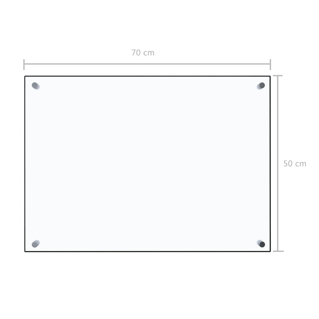 vidaXL Kuhinjska zaščitna obloga prozorna 70x50 cm kaljeno steklo