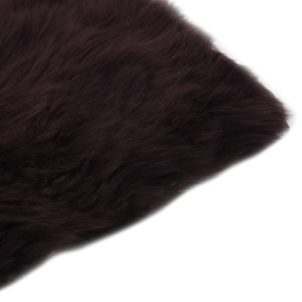 vidaXL Podloge za stol 2 kosa rjave 40x40 cm prava ovčja koža