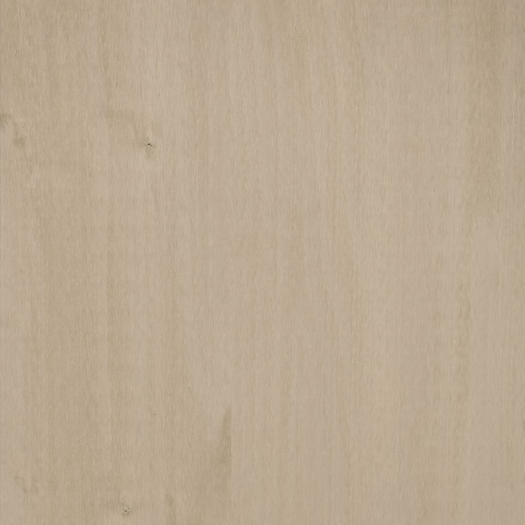 vidaXL Pisalna miza HAMAR medeno rjava 110x40x75 cm trdna borovina