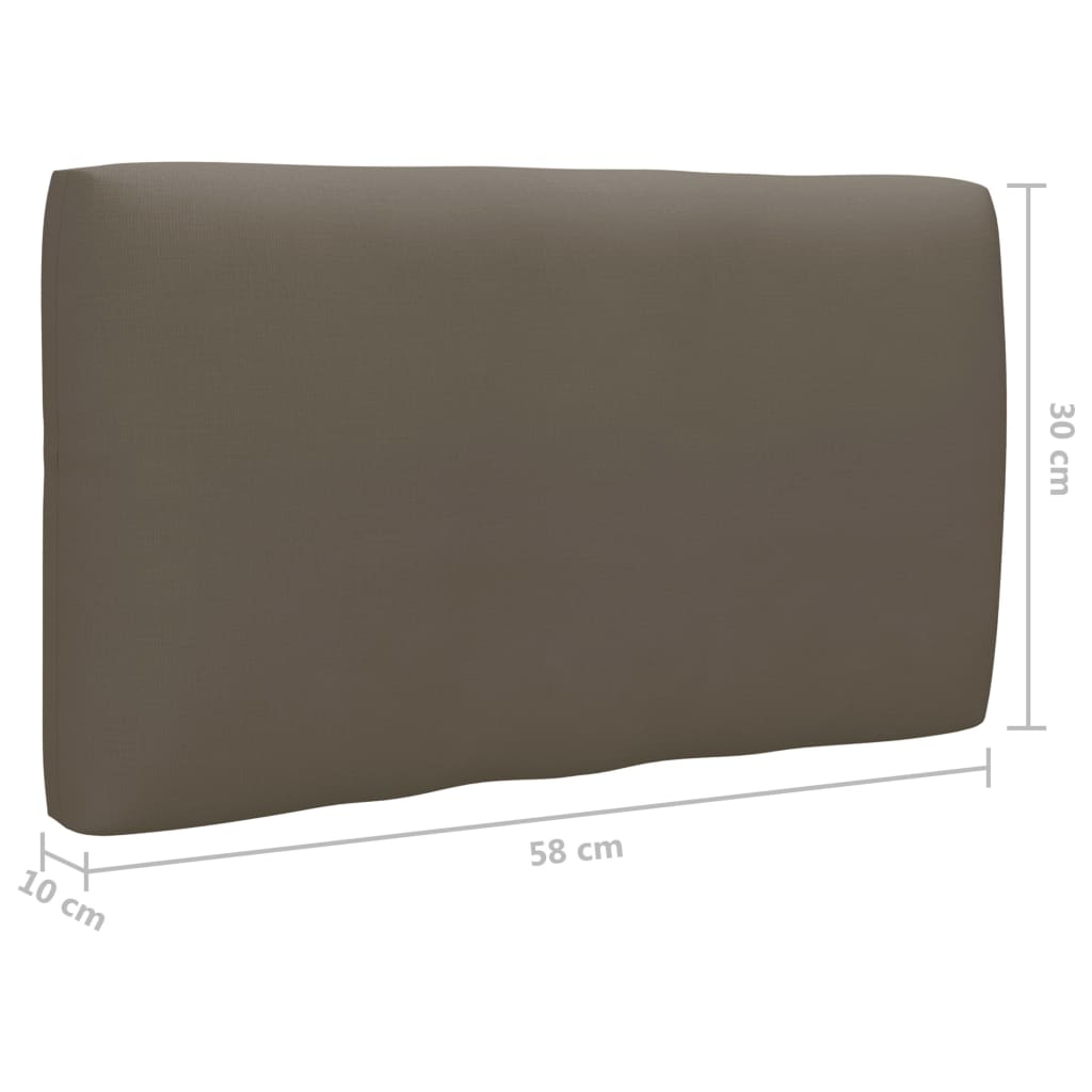 vidaXL Sedežna garnitura iz palet 6-delna + blazine črna borovina