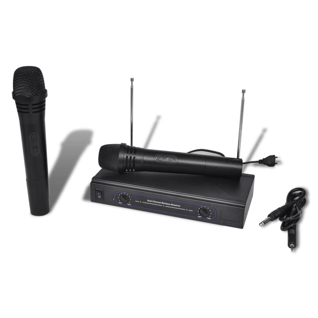Set 1 Sprejemnik in 2 Brezžična Mikrofona VHF
