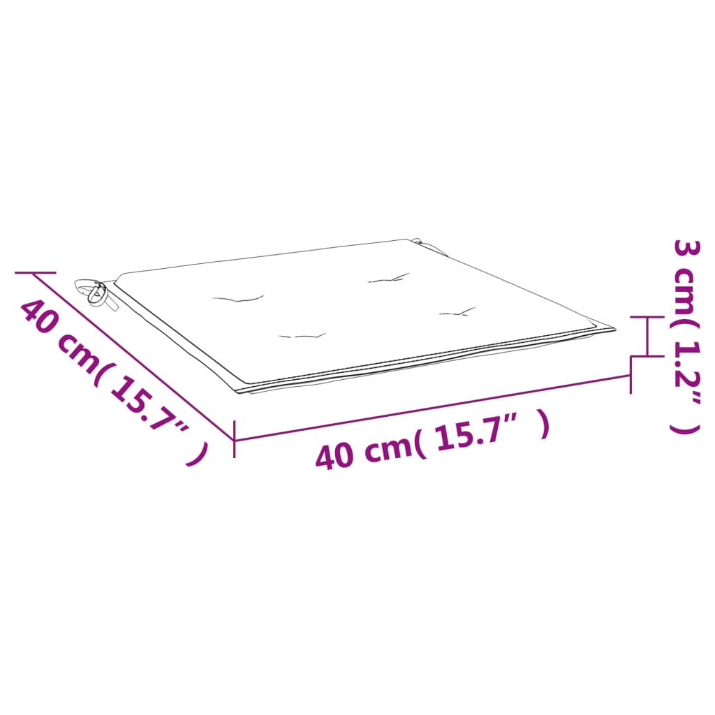 vidaXL Blazine za stole 6 kosov vzorec listja 40x40x3 cm tkanina