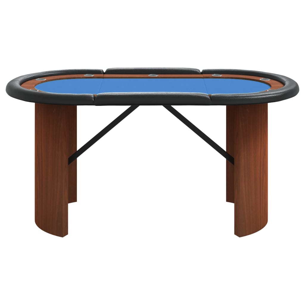 vidaXL Poker miza za 10 igralcev modra 160x80x75 cm