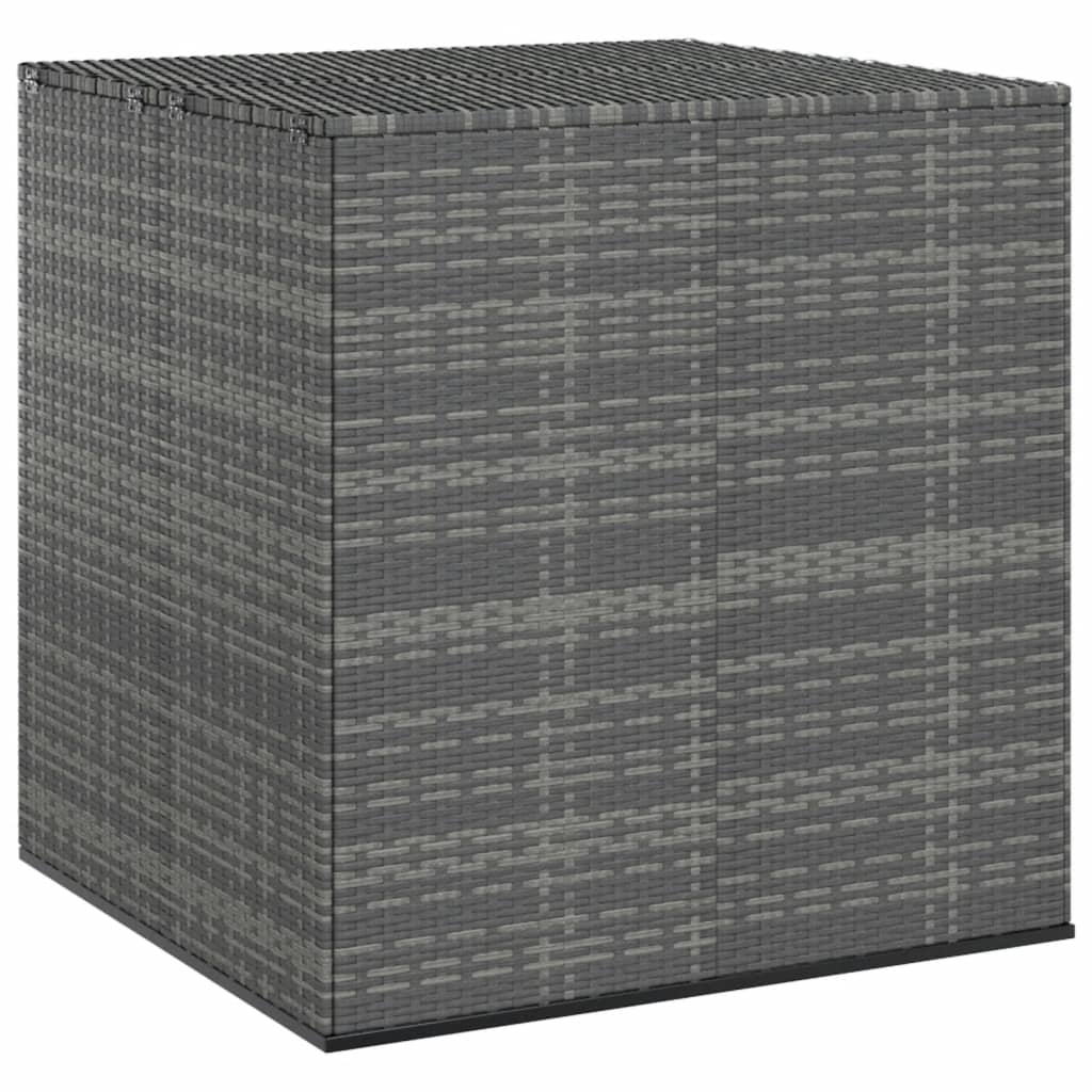 vidaXL Vrtna škatla za blazine PE ratan 100x97,5x104 cm siva