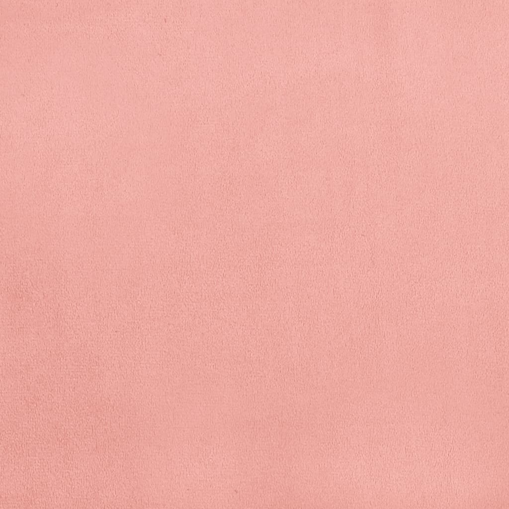 vidaXL Vzmetnica z žepkasto vzmetjo roza 120x190x20 cm žamet