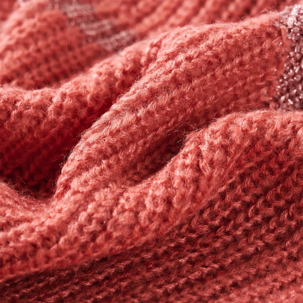 Otroški pulover pleten srednje roza 92