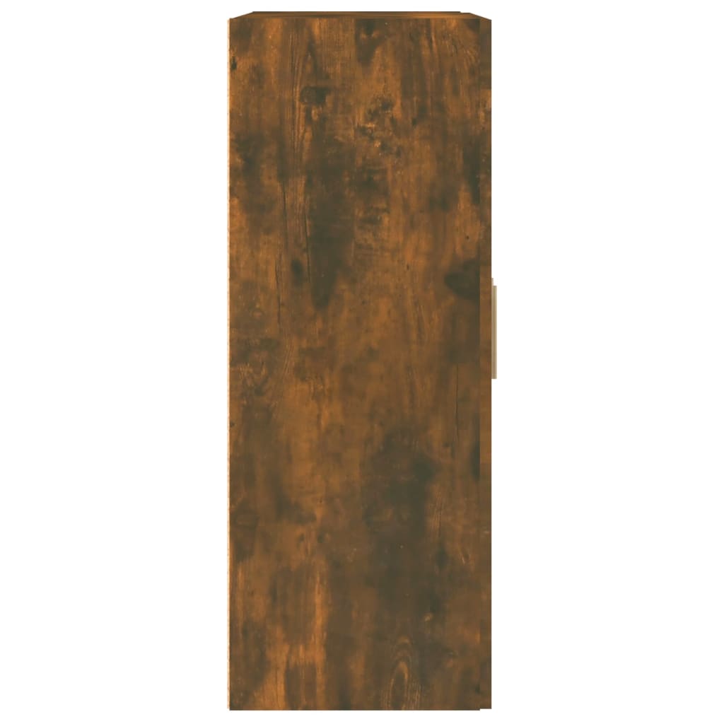 vidaXL Stenska omarica dimljeni hrast 69,5x32,5x90 cm inženirski les