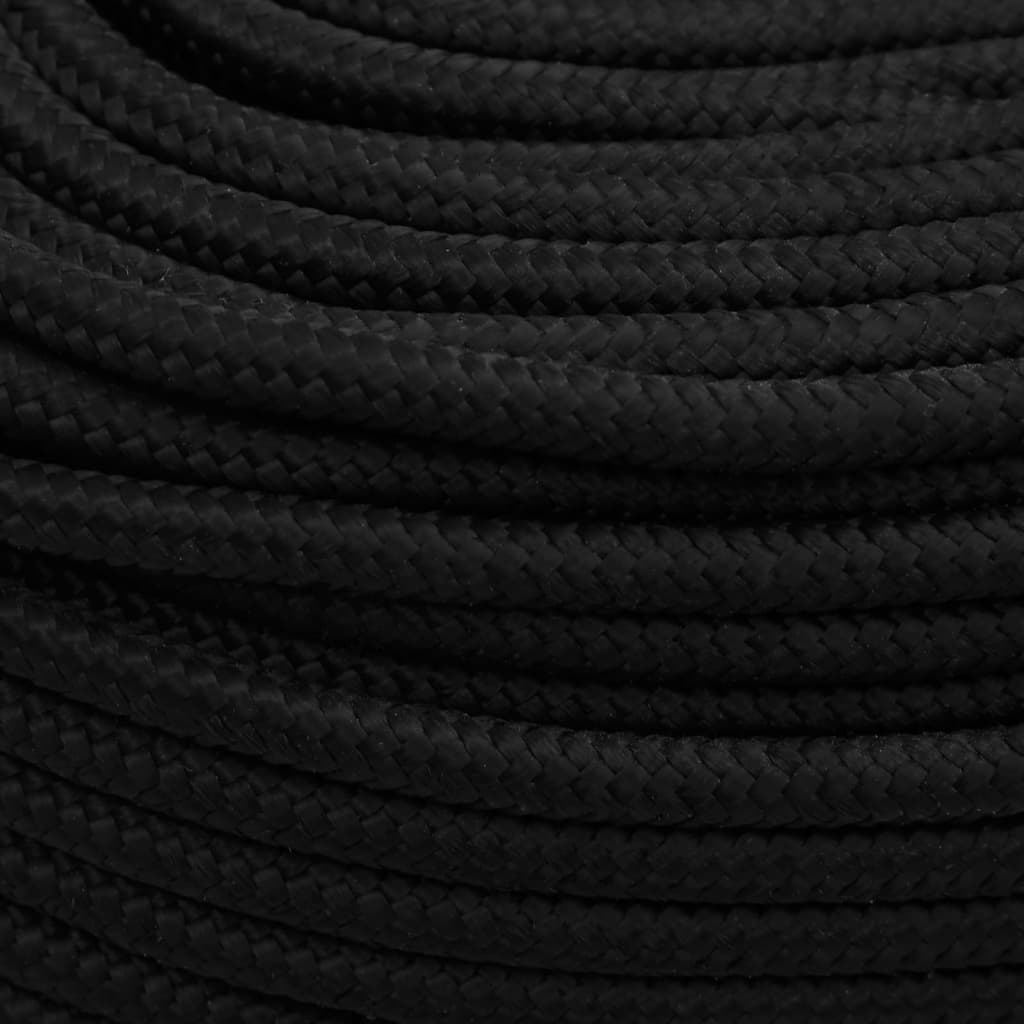 vidaXL Delovna vrv črna 10 mm 250 m polipropilen