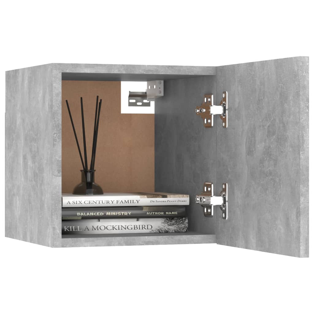 vidaXL Nočna omarica betonsko siva 30,5x30x30 cm iverna plošča