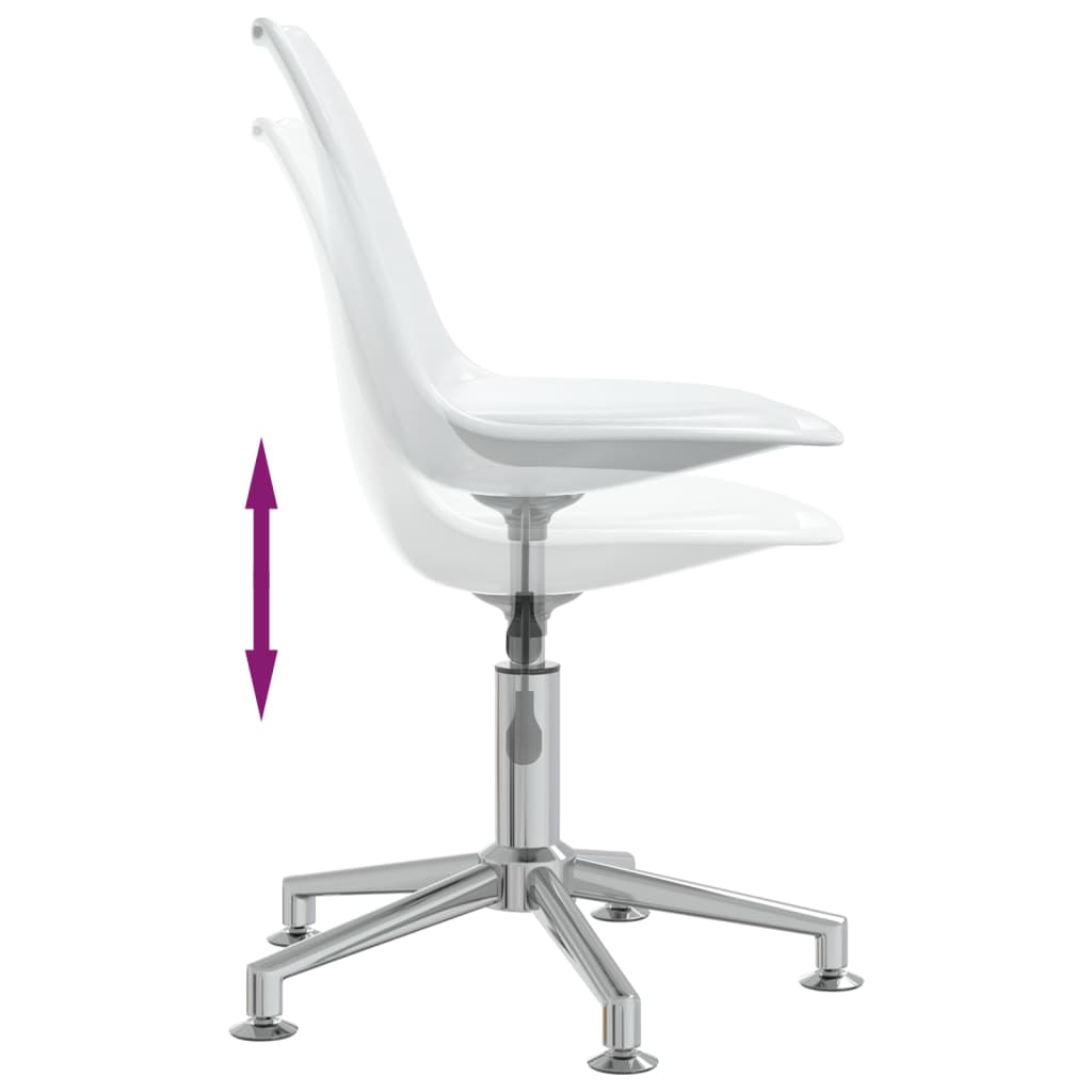 vidaXL Vrtljiv pisarniški stol belo umetno usnje