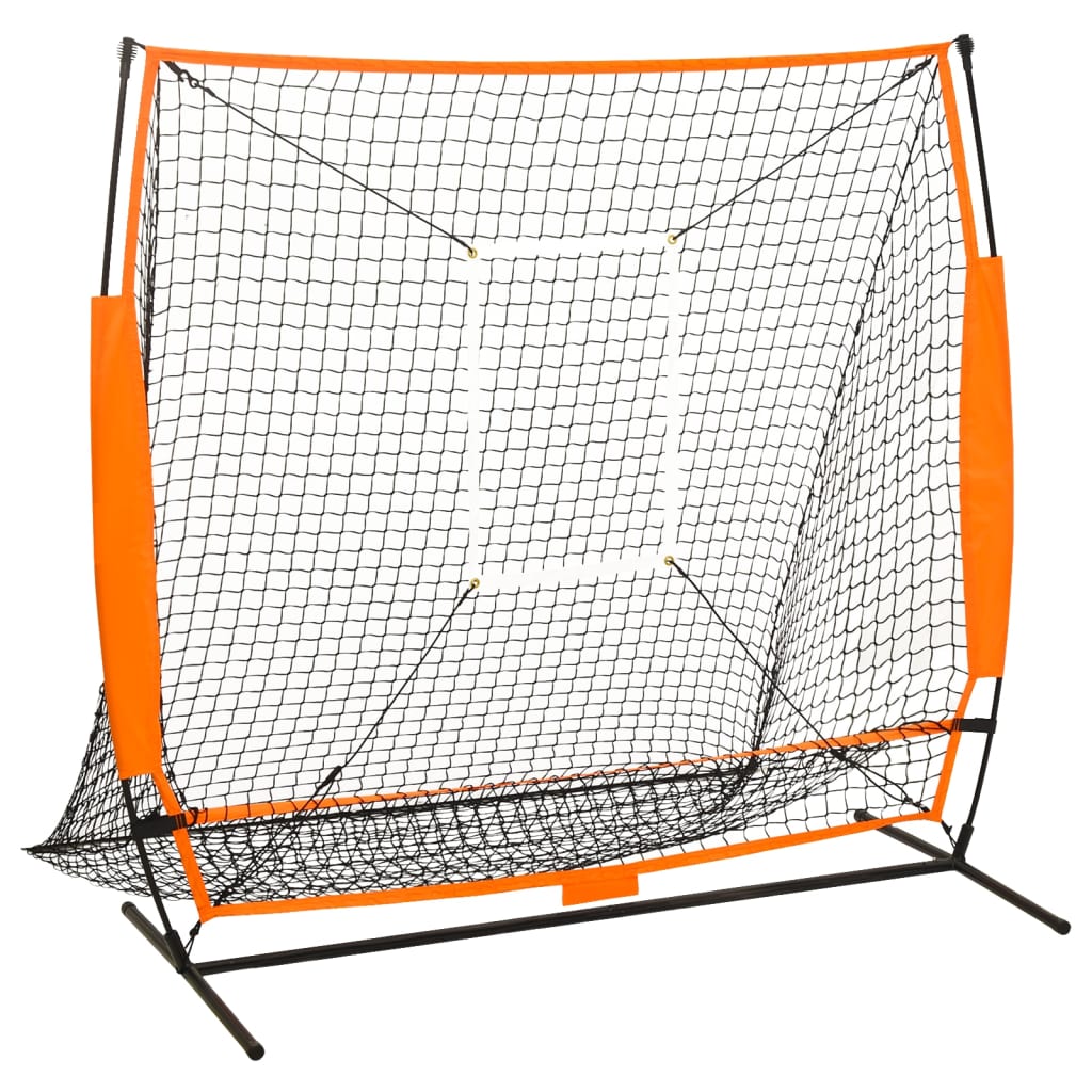 vidaXL Vadbena mreža za baseball črna 174x76x158,5 cm